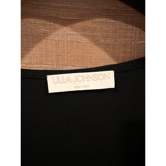 NEW ULLA JOHNSON Tilda BLACK Mixed Media Mini dress SIZE L - Picture 6 of 9